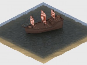 Modeling LowPoly Pirate Ship Game Dev Tuts