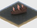 Modeling LowPoly Pirate Ship 3D Model