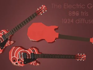 Hand Painting LowPoly - The Electric Guitar 3D Tutorials