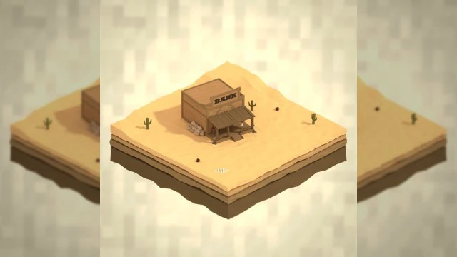 Making LowPoly Western Setting in Blender