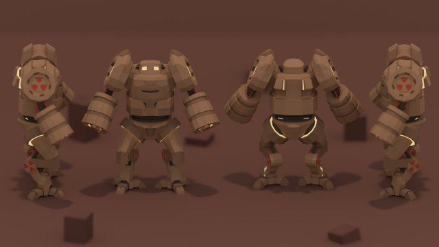 Modeling a LowPoly Robot