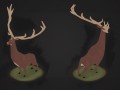 Modeling a LowPoly Stylized Deer in Blender 3D Model