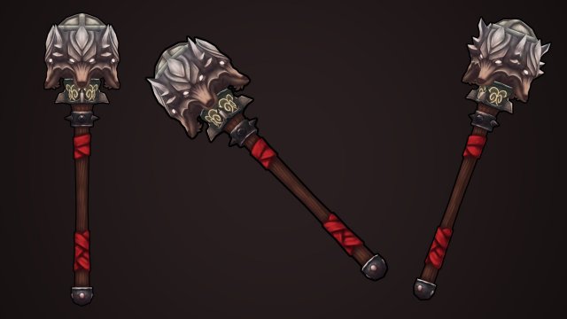 Making Wolf Head Mace in Blender