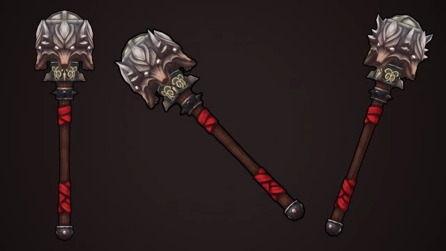 Making Wolf Head Mace in Blender 