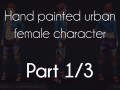 Hand painted female character 3D Model