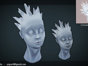 Stylized Iceman from X-men Game Dev Tuts