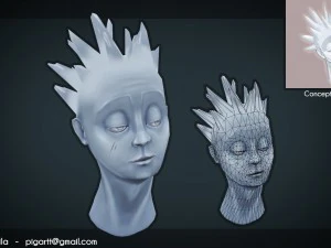 Stilisierter Iceman von X-Men Game Dev Tuts