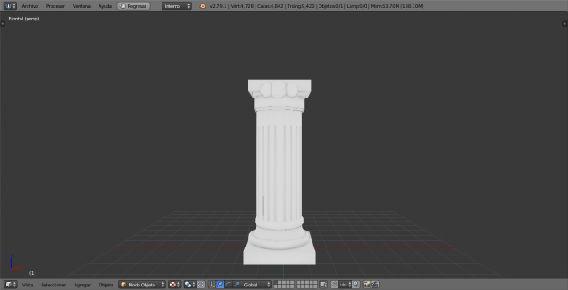 marble pillar Modelo 3D .c4d .max .obj .3ds .fbx .stl .blend 