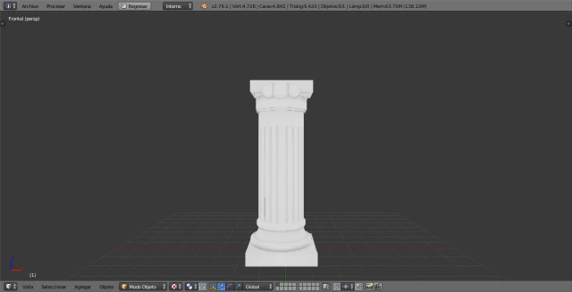 marble pillar 3D Model .c4d .max .obj .3ds .fbx .stl .blend 