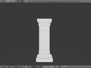 marble pillar 3D 모델