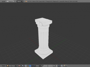 marble pillar Modelo 3D