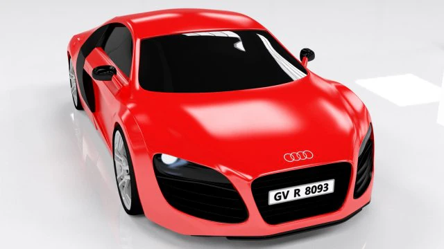 audi r8 3D Model .c4d .max .obj .3ds .fbx .stl .blend 