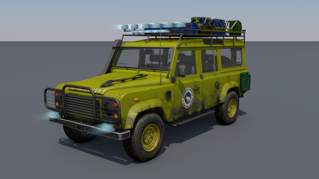 land rover defender 3D 模型 .c4d .max .obj .3ds .fbx .stl .blend 