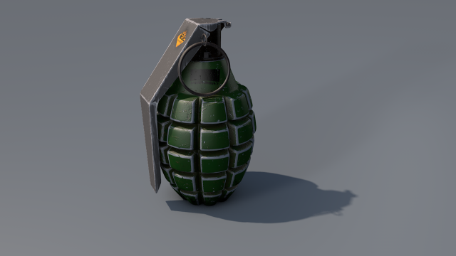 fragmentation grenade Modelo 3D .c4d .max .obj .3ds .fbx .stl .blend 
