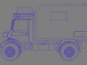 Unimog atlas 4x4 mid-poly 3D मॉडल
