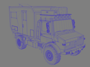 Unimog atlas 4x4 mid-poly 3D मॉडल