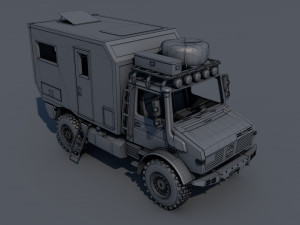Unimog atlas 4x4 mid-poly 3D मॉडल
