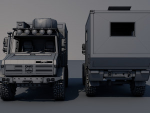 Unimog atlas 4x4 mid-poly 3D मॉडल