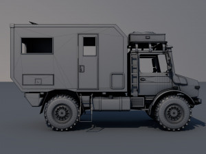 Unimog atlas 4x4 mid-poly 3D मॉडल