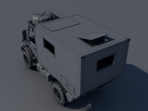 Unimog atlas 4x4 mid-poly 3D मॉडल