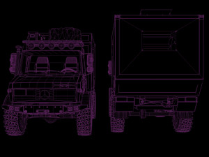 Unimog atlas 4x4 mid-poly 3D मॉडल