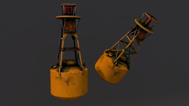 River buoy 3D Model .c4d .max .obj .3ds .fbx .stl .blend 