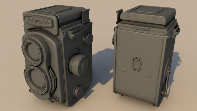 Yashica44 Modelo 3D .c4d .max .obj .3ds .fbx .stl .blend 