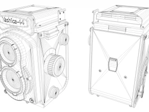 Yashica44 Modelo 3D