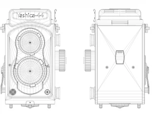 Yashica44 Modelo 3D