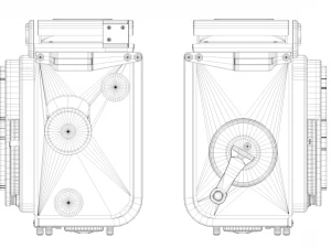 Yashica44 Modelo 3D