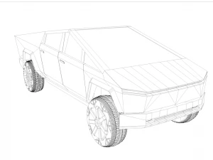 cybertruck tesla Modello 3D