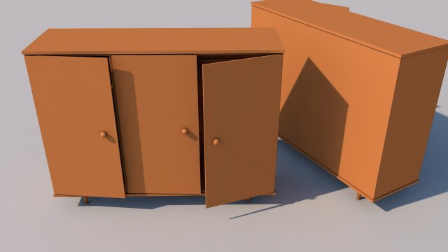 wardrobe 3D Model .c4d .max .obj .3ds .fbx .stl .blend 