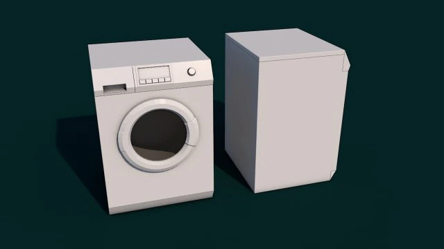 washing machine 3D Model .c4d .max .obj .3ds .fbx .stl .blend