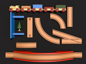toy train 3D 模型