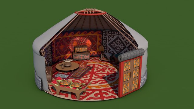 Yurt 3D 模型 .c4d .max .obj .3ds .fbx .stl .blend 