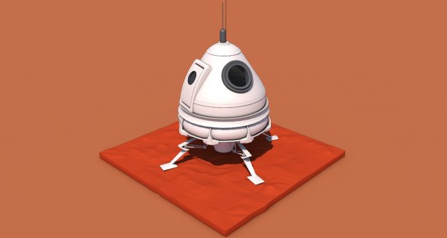 Martian module Modèle 3D .c4d .max .obj .3ds .fbx .stl .blend 