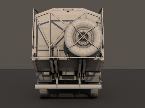 Unimog 435 U 4x4 mid-poly 3D Model