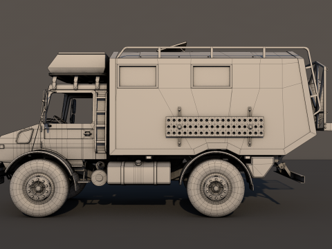 Unimog 435 U 4x4 mid-poly 3D Model