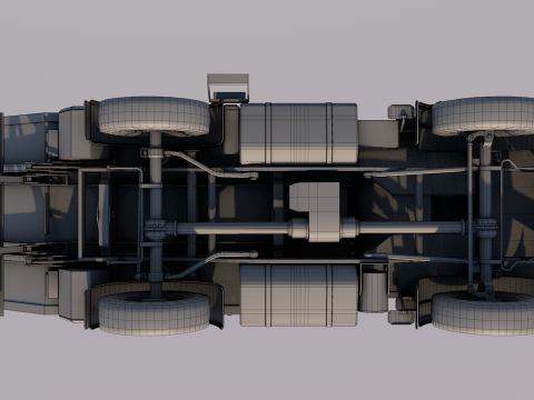 Unimog 435 U 4x4 mid-poly 3D Model