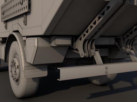 Unimog 435 U 4x4 mid-poly 3D Model