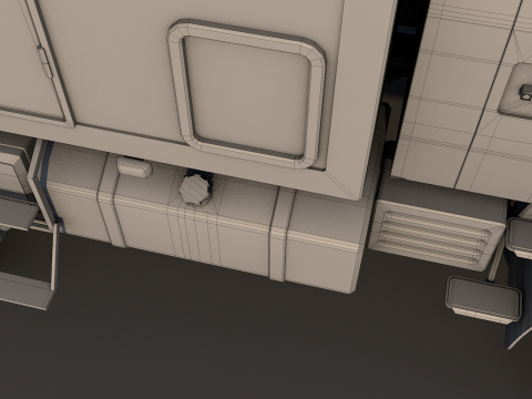 Unimog 435 U 4x4 mid-poly 3D Model