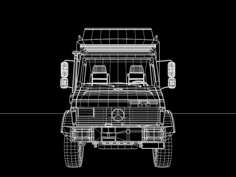 Unimog 435 U 4x4 mid-poly 3D Model