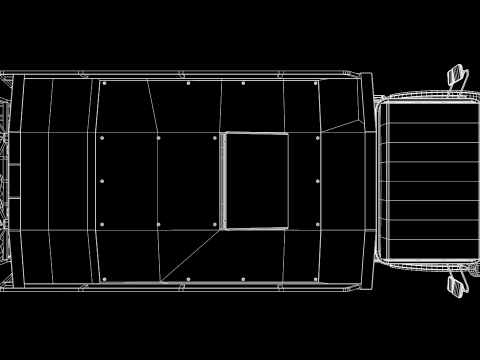 Unimog 435 U 4x4 mid-poly 3D Model