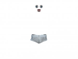 baby character rigged realistic - white Model 3D