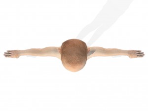 baby character rigged realistic - white Model 3D