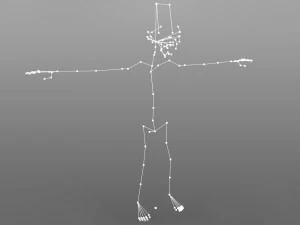 baby character rigged realistic - white 3D Model