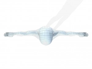 baby character rigged realistic - black Modelo 3D