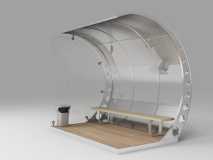 Mini bus stop station Modelo 3D