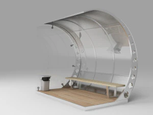 Mini bus stop station 3D Model