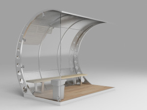 Mini bus stop station 3D Model